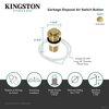 Kingston Brass Garbage Disposal Air Switch Button, Brushed Brass KA217